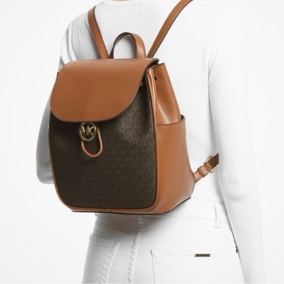 Michael Kors Tan and Brown Women's Backpack - Picture 4 of 6